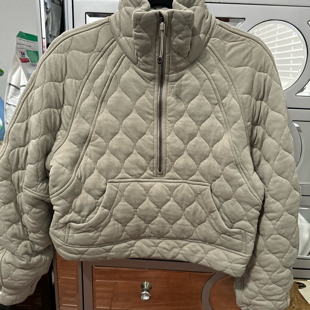 lululemon athletica Quilted Beige Puffer Jacket